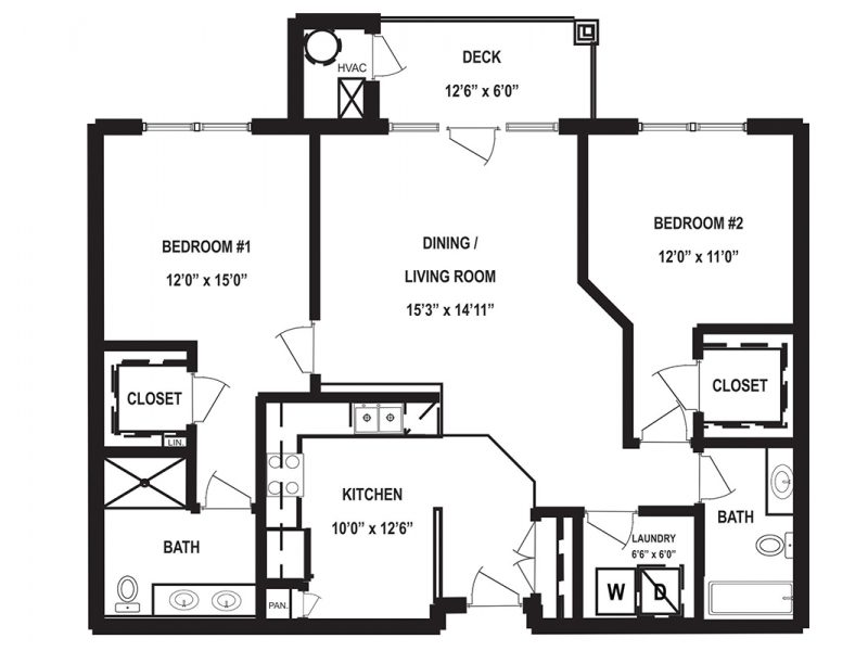 One Bedroom And Two Bedroom Apartment Floor Plans